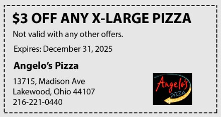 Angelo's Pizza Lakewood Printable Coupon Buy Any Extra Large Pizza, Get $3 Off