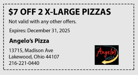 Angelo's Pizza Lakewood Printable Coupon Order Two Extra Large Pizza, Get $7 Off
