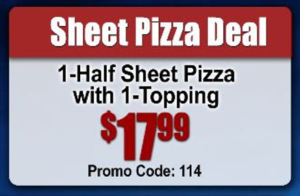 Antonio's Pizza Printable Coupon 1 Half Sheet 1-Topping Pizza for only $17.99