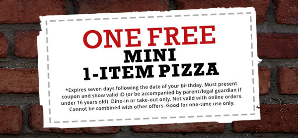 Barro's Pizza Printable Coupon Get a FREE Mini 1 Topping Birthday Pizza