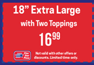 Five Star Pizza Printable Coupon 18