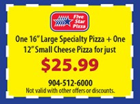Five Star Pizza Printable Coupon One 16