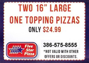 Five Star Pizza Printable Coupon Two 16