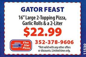 Five Star Pizza Printable Coupon 16