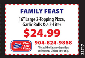 Five Star Pizza Printable Coupon Get Two 16