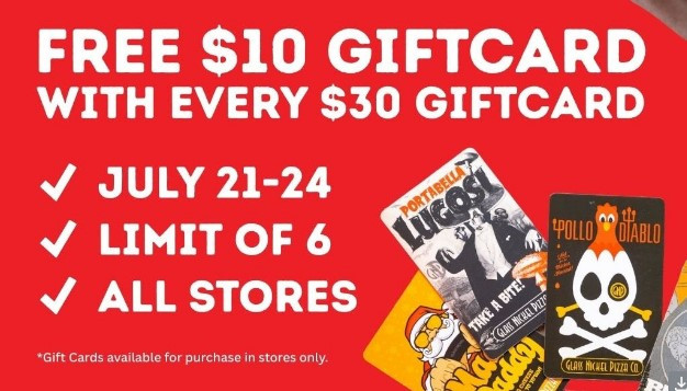 Glass Nickel Pizza Co. Printable Coupon Buy $30 Gift Card, Get Free $10 Gift Card