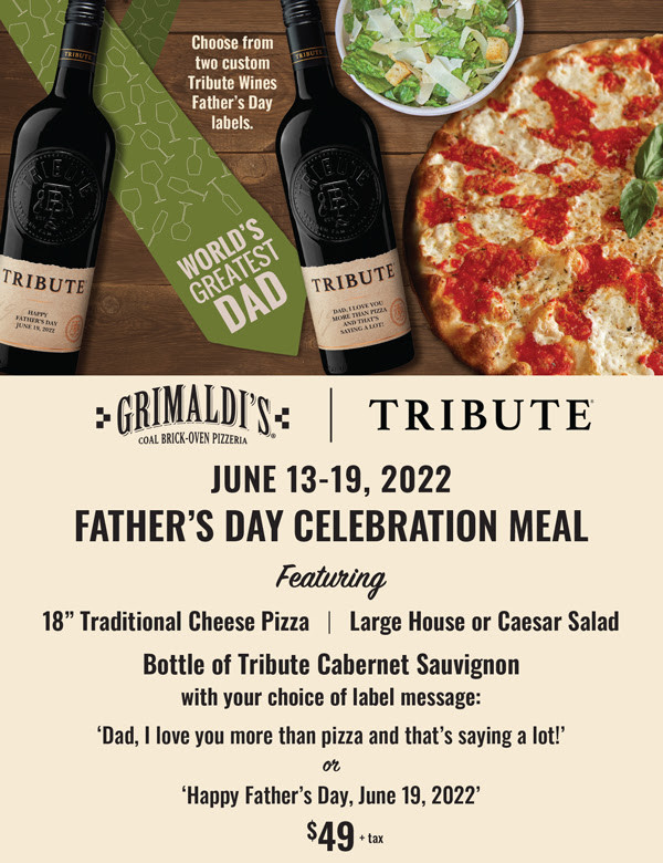 Grimaldi's Printable Coupon [Father's Day] Get 18