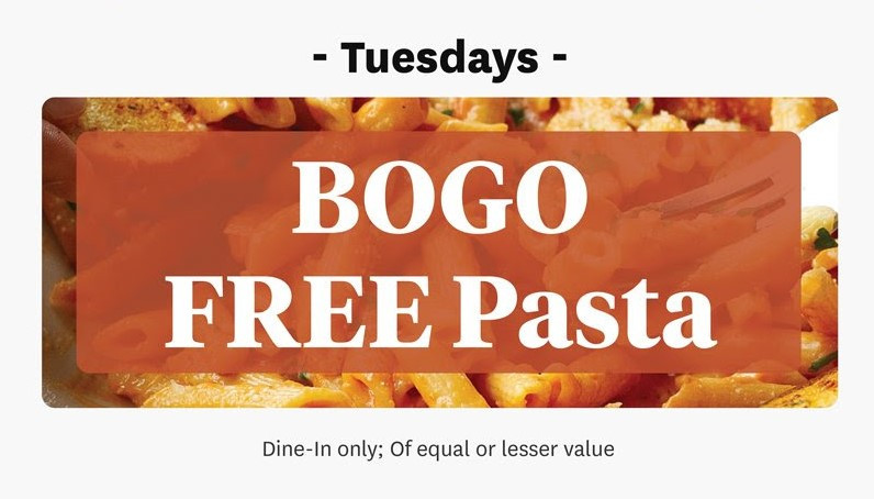Home Run Inn Pizza Printable Coupon Enjoy BOGO Free Pasta Every Tuesdays