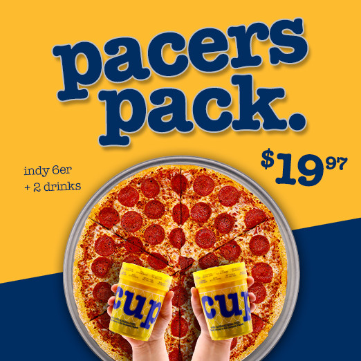HotBox Pizza Printable Coupon Pacers Pack: Get Indy Pizza + 2 Drinks for $19.97