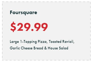 Imo's Pizza Printable Coupon Large 2-Topping Pizza, Toasted Ravioli & House Salad for $29.99