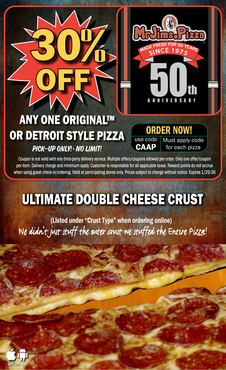 Mr. Jim's Pizza Printable Coupon Get 30% Off Any Size Original Pizza