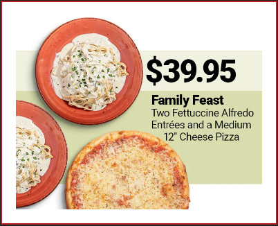 Russo's New York Pizzeria Printable Coupon 2 Fettuccine Alfredo Entrees & 12