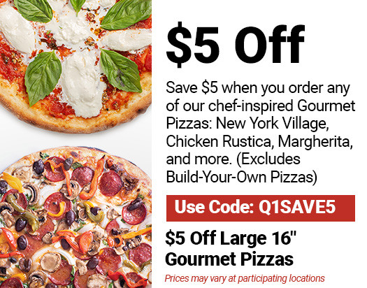 Russo's New York Pizzeria Printable Coupon Get $5 Off Large 16