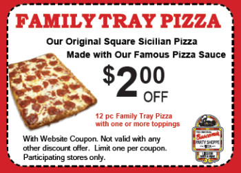 Original Buscemis Pizza Printable Coupon Get $2 Off Any 12 pc Family Tray Pizza