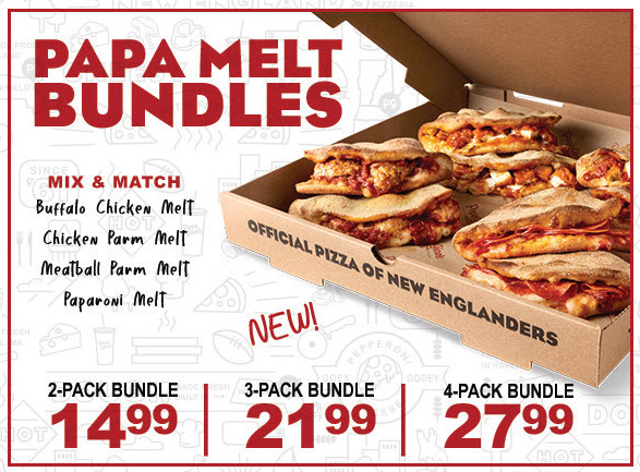 Papa Gino's Printable Coupon Get Papa Melts 2-Pack for $14.99
