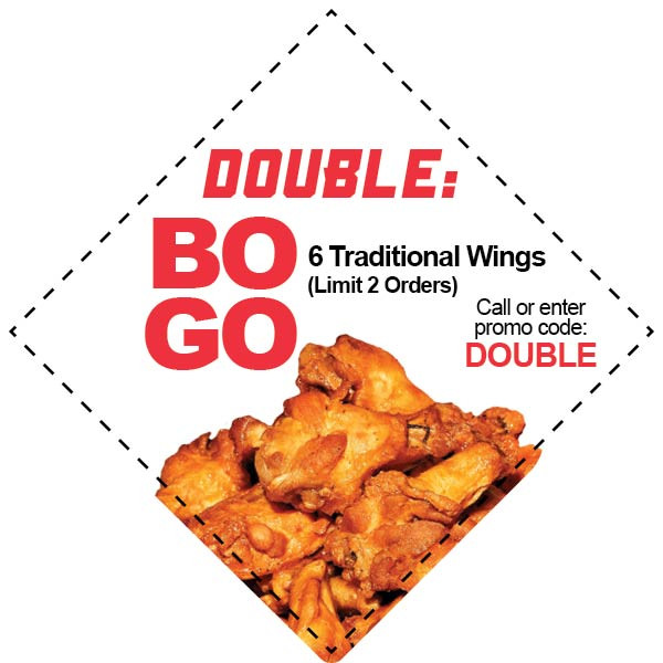 Westshore Pizza Printable Coupon Enjoy BOGO 6 Traditional Wings - Limit 2